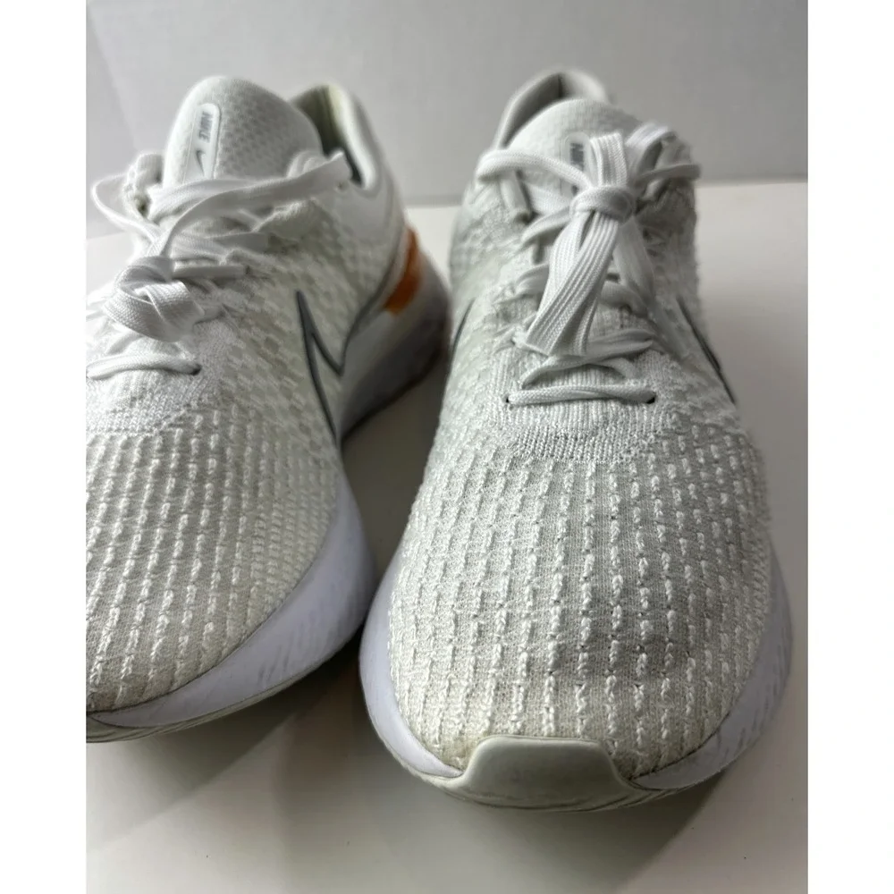 Nike React Infinity Run Flyknit 3 Shoes White Grey Kumquat Mens 11.5 DH5392-100 - Picture 9 of 16